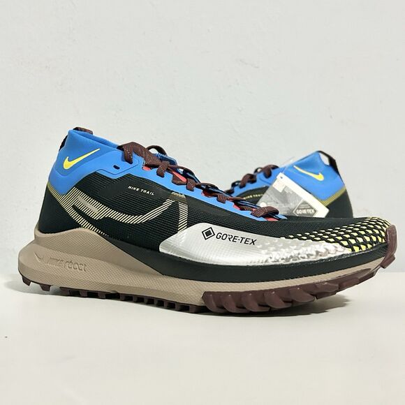 Nike React Pegasus Trail 4 GTX “Black Vivid Sulfur” Men’s Size 8.5-12 Sneakers - Picture 1 of 12